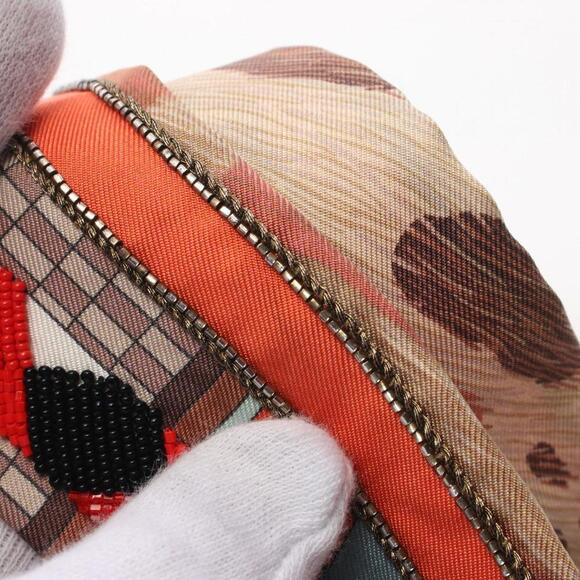 HERMES Twilly Precieux Scarf Brown / Multicolor Silk 85cm - Picture 6 of 7